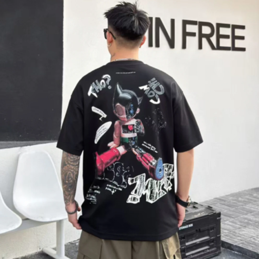 t恤印花情侣休闲迷彩字母宽松T恤短袖嘻哈夏季百搭圆领时尚