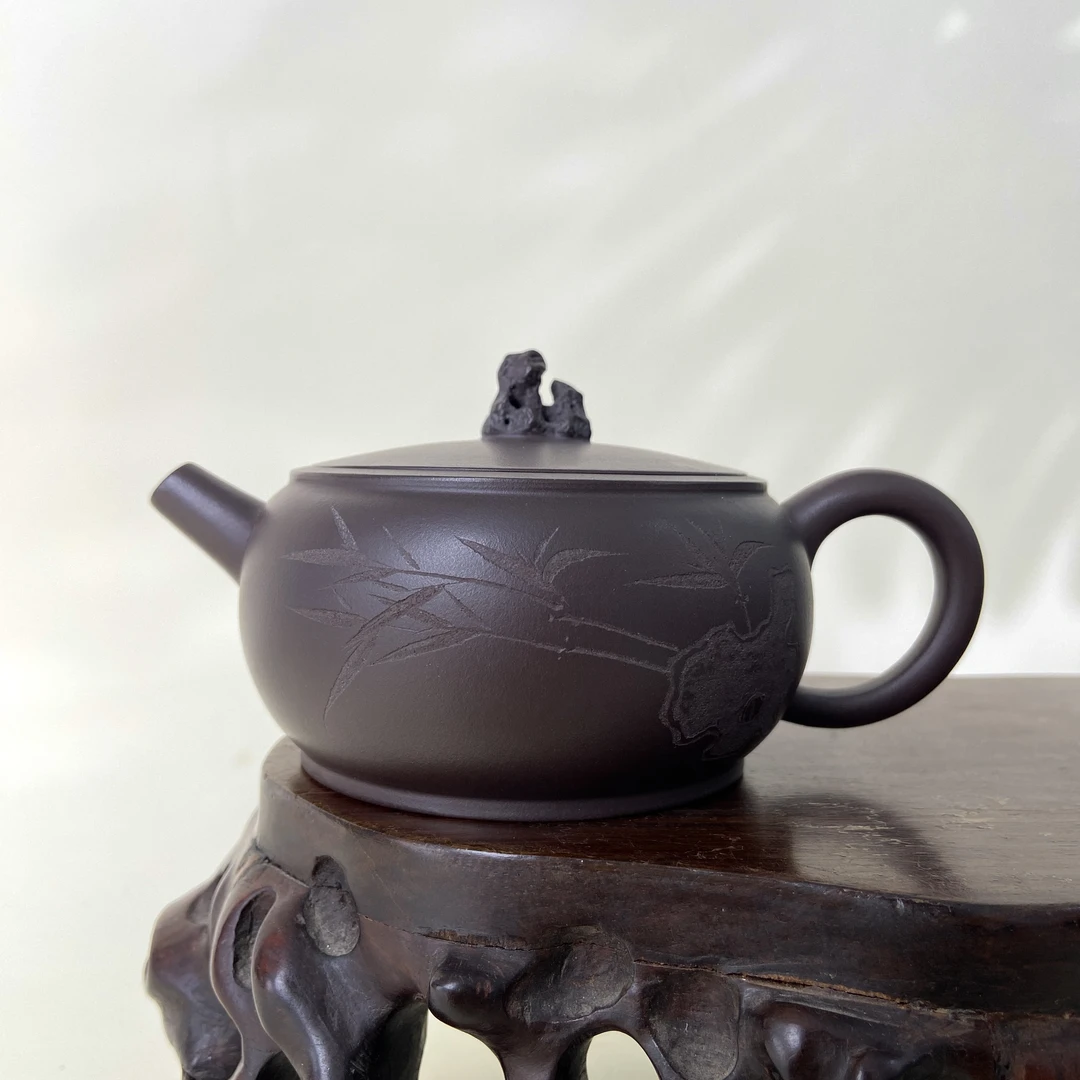 宜兴手工紫砂陶 （实力派2）180cc茶壶GS4205-7