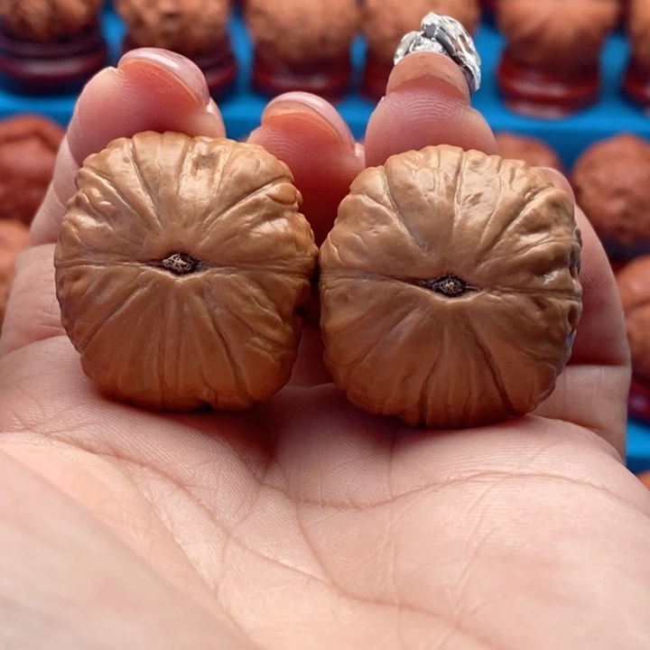 核桃四方蟾精品文玩核桃手捻