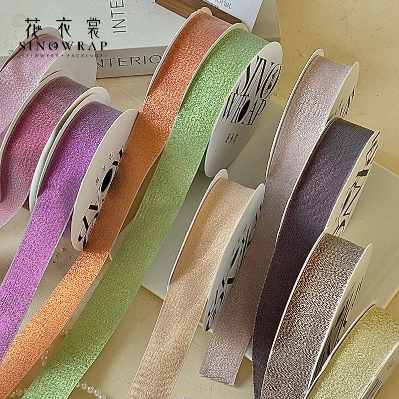 花衣裳 母亲节猫眼纱带鲜花包装丝带花束装饰绸带彩带diy材料