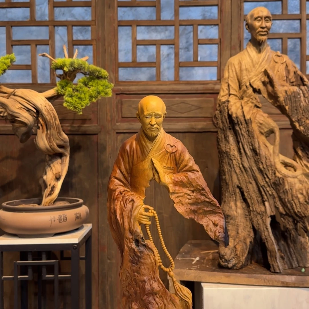 儒***涛香樟木弘一法师桌面