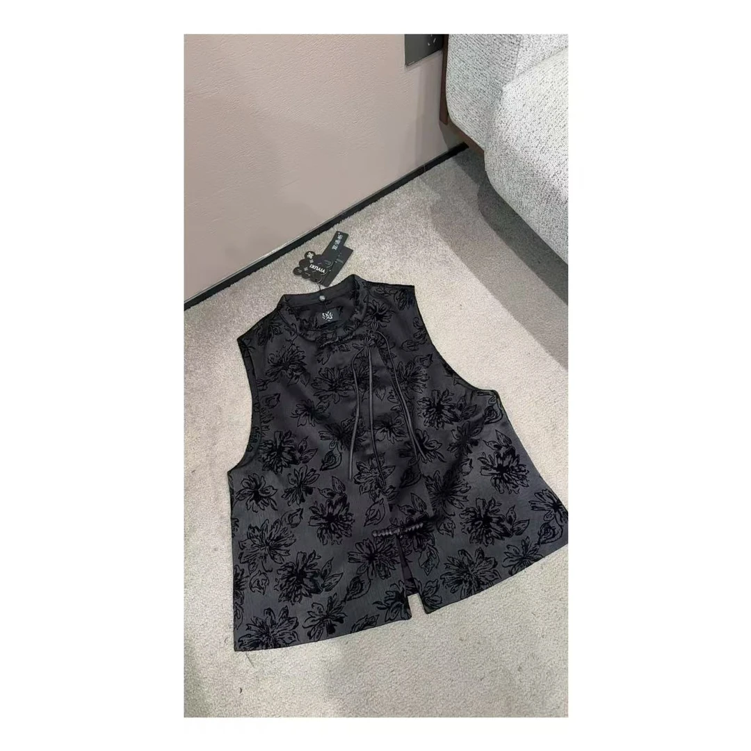 夹棉【欧货 重工提花中式马甲】YYX 5735