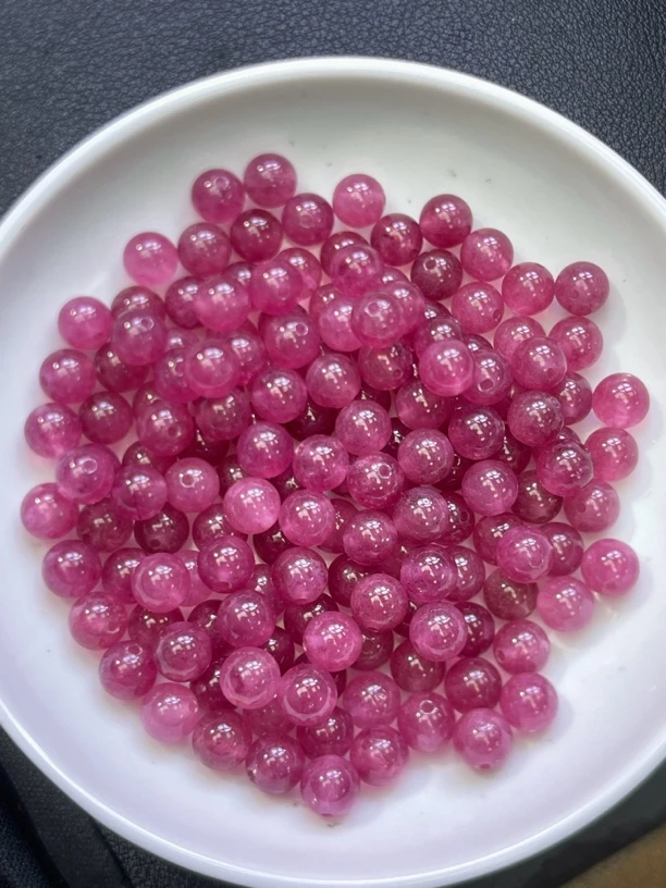 天然碧玺 粉碧玺散珠Y318  10mm 25颗（赠弹力绳）