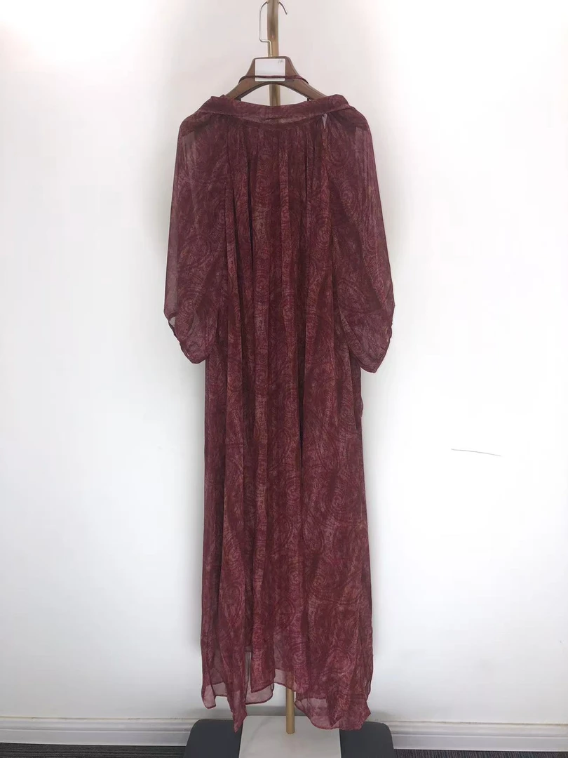 【A153】时尚新款民族风迪拜土耳其重工服饰红色长款连衣裙