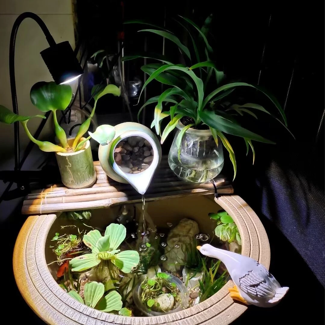 造景缸专用鱼缸灯养鱼陶瓷盆水缸水草补光原生古法溪流射灯南美