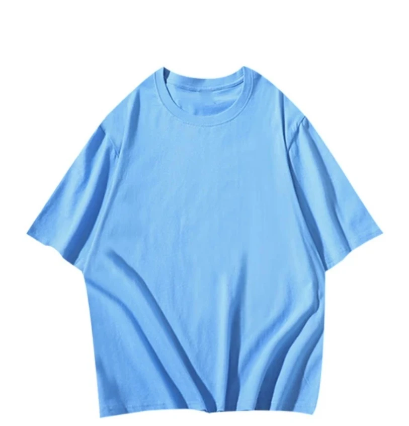 【二哥专属】双层领韩版T恤ins圆领短袖厚款学生亮面百搭夏季