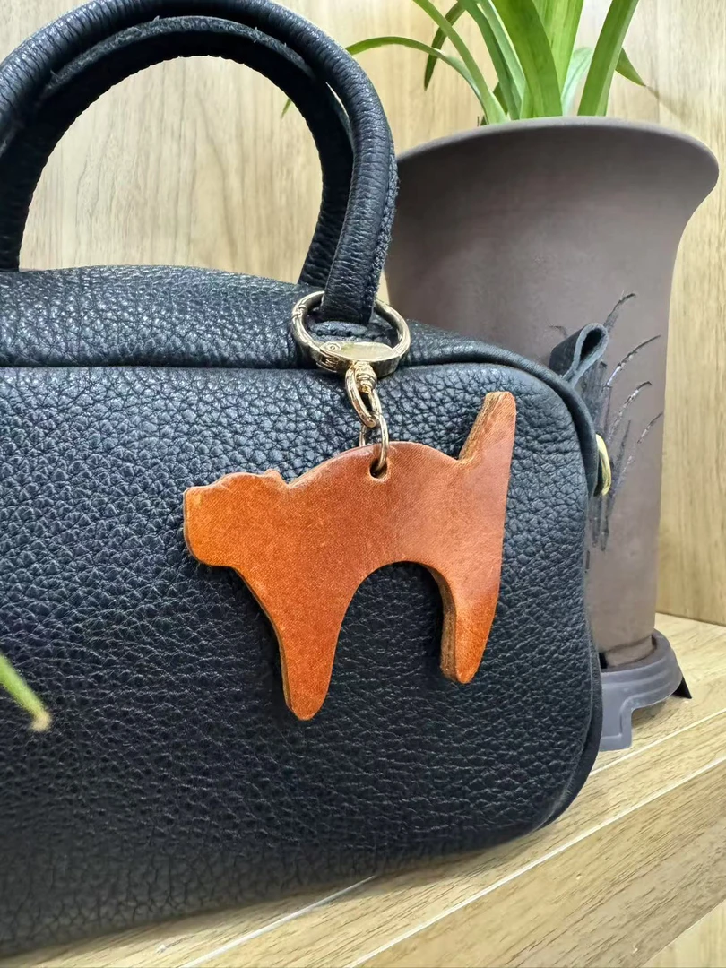 小猫真皮箱包挂件