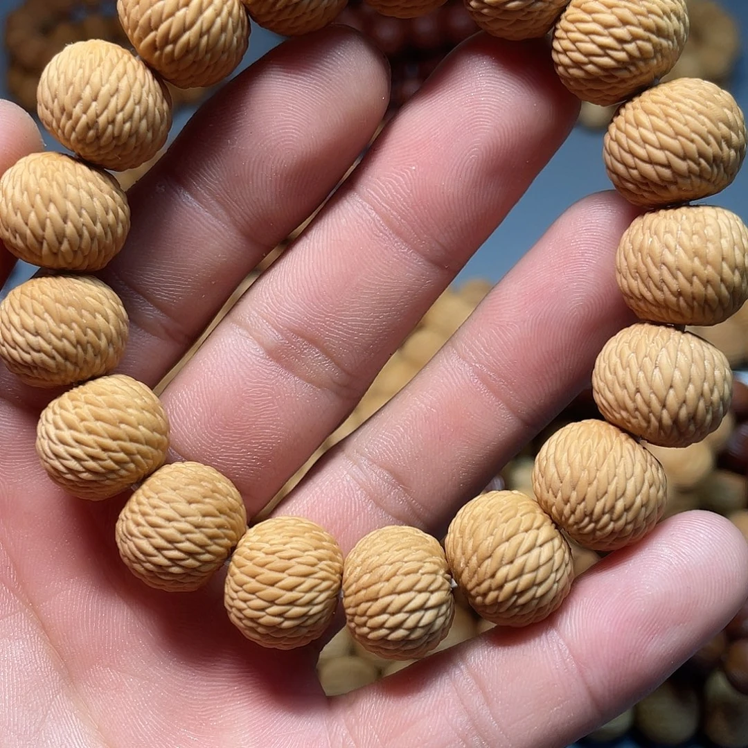 清***云把件猴头核桃龙麟15