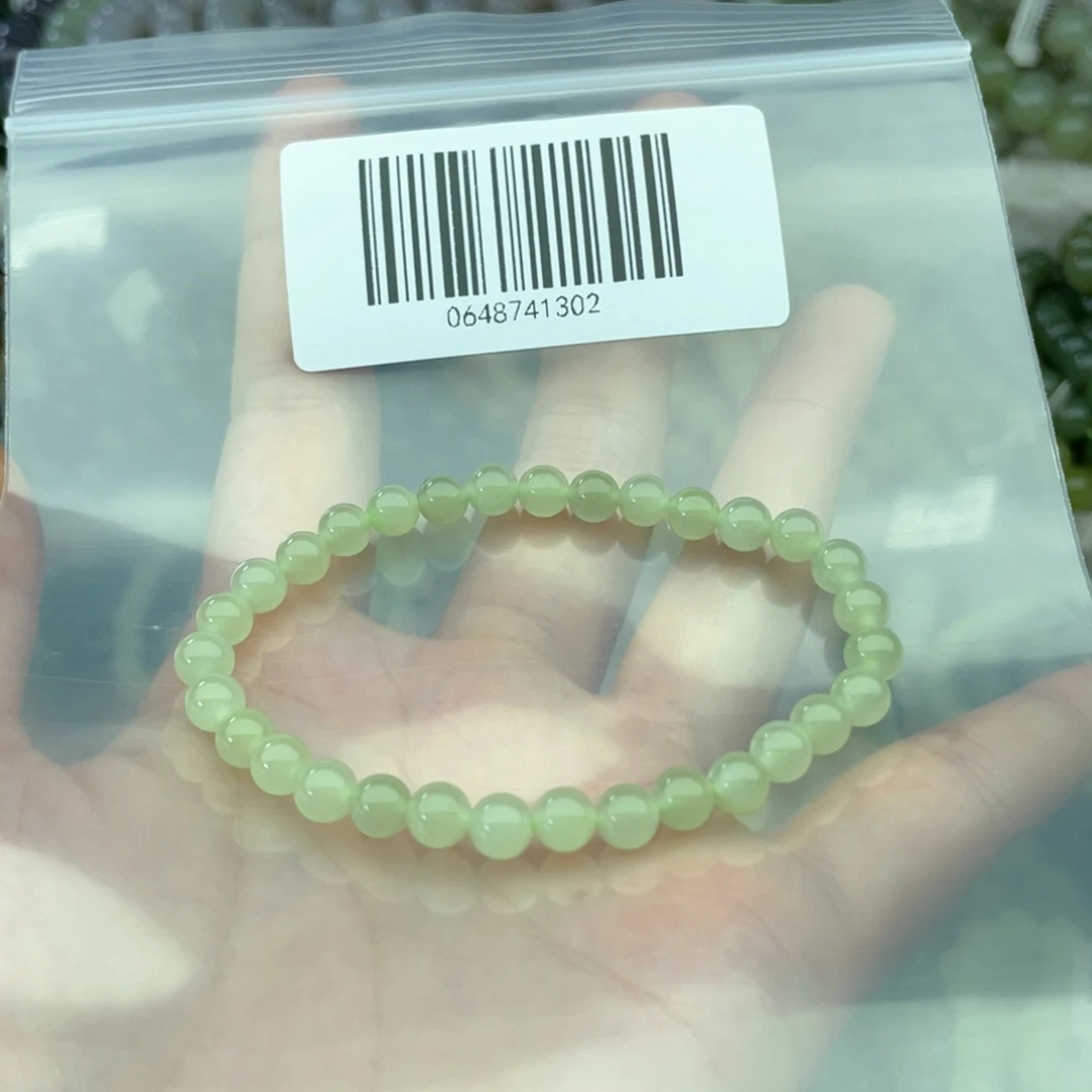 和田玉手链未镶嵌@*雪