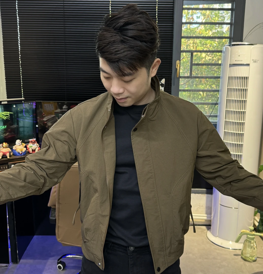 2025新款立领男夹克简约秋季修身百搭短款男士外套户外春秋季3510