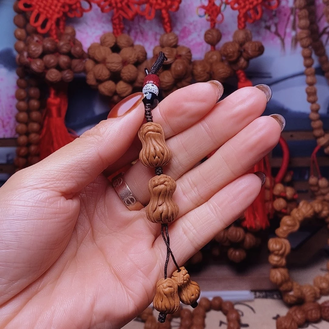 桃核吊坠龙纹桃枭