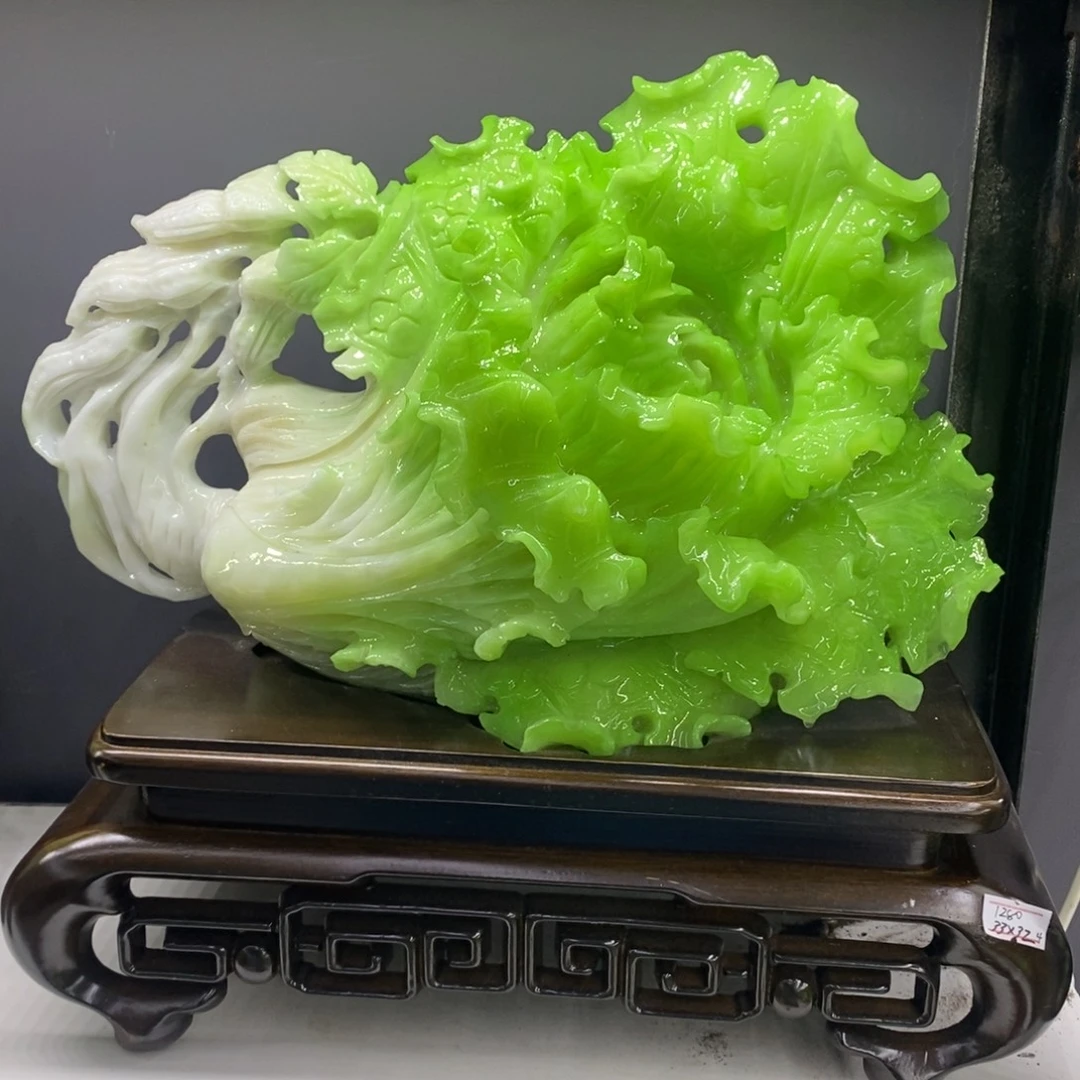 用***4玉家居摆件白菜摆件