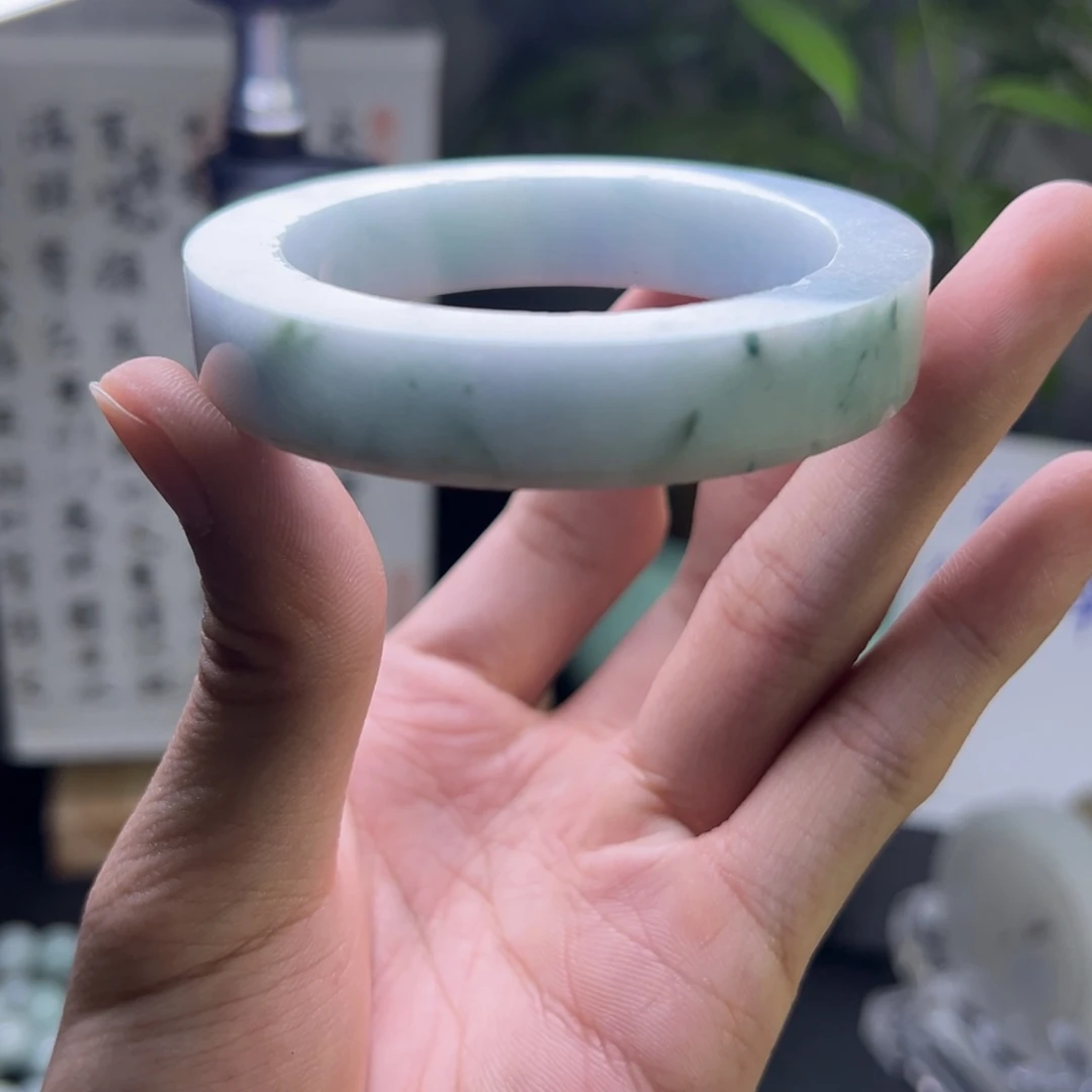 未镶嵌正圈定制翡翠53-55飘花 细条