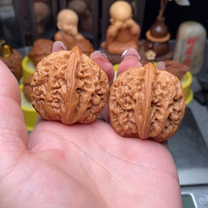 文玩核桃把件红锦鲤41微修