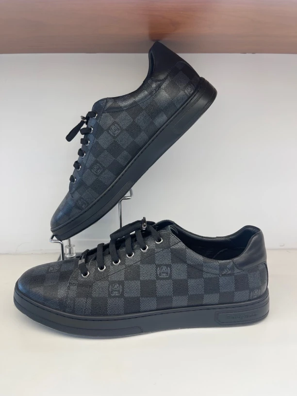 格纹全皮休闲鞋懒人鞋带四季鞋时尚简约