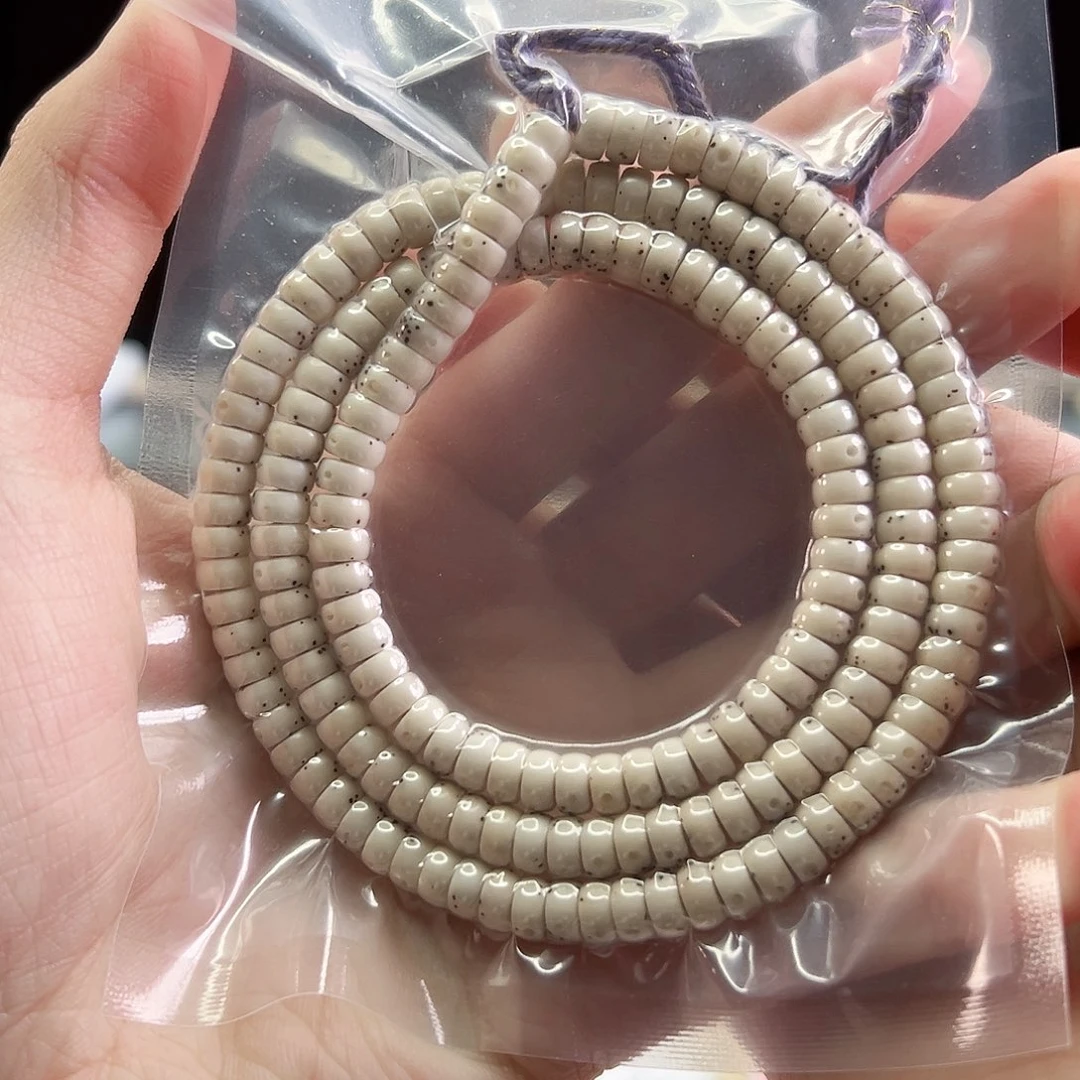 手串星月菩提Fqh6*3药片 石玉料 三分之二留白 颗粒星