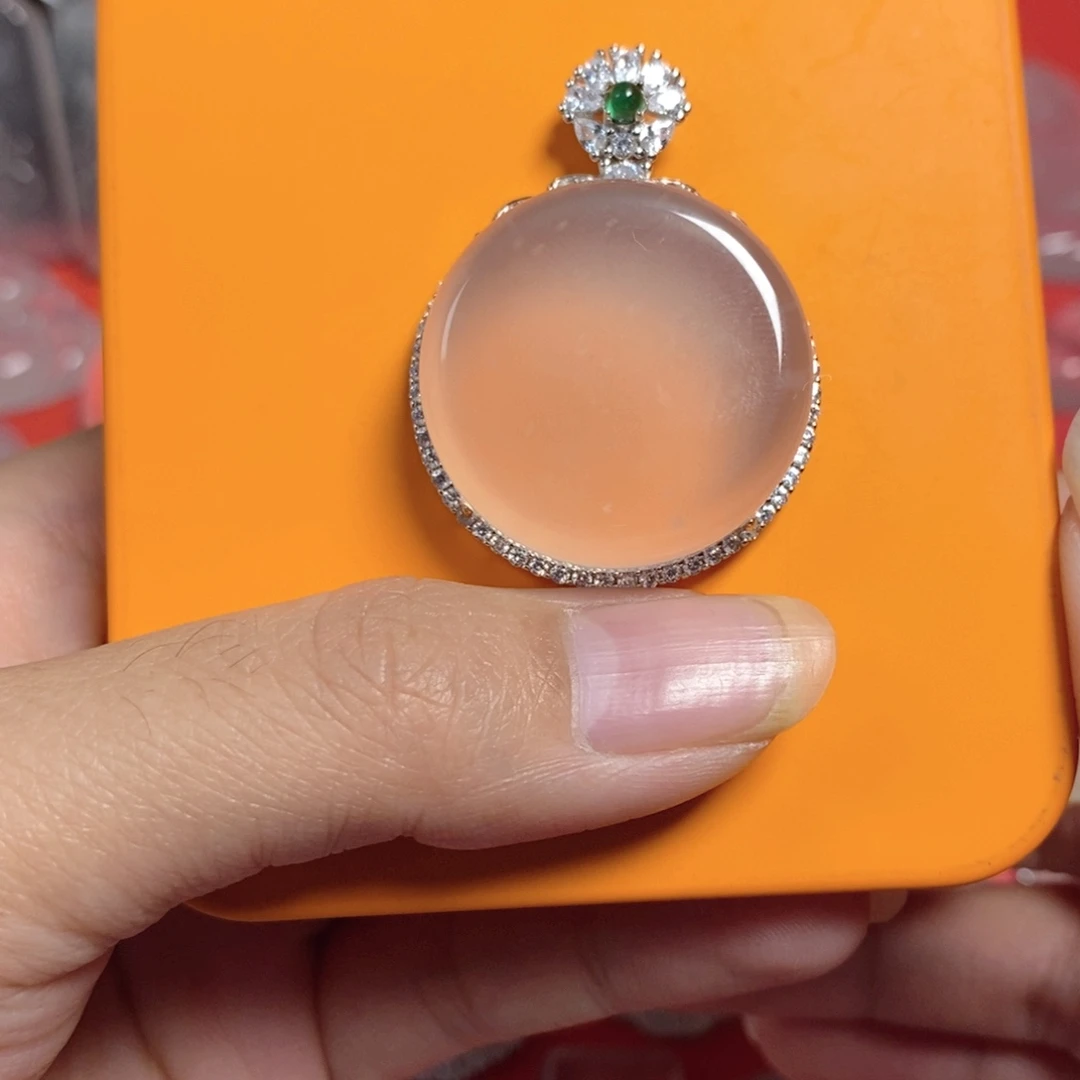 石英质玉银S925镶嵌颈饰