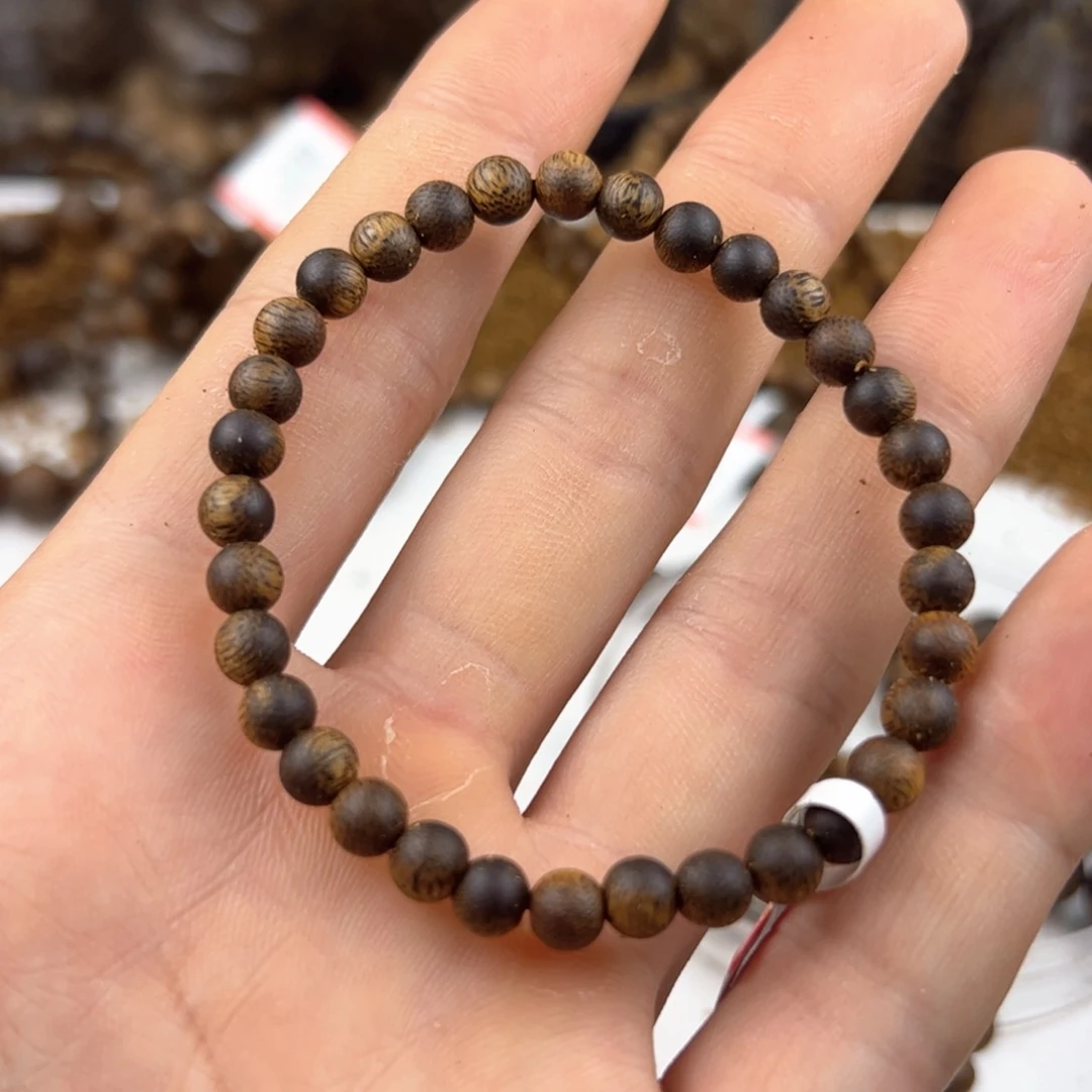 手串沉香你***天圆珠单圈5mm