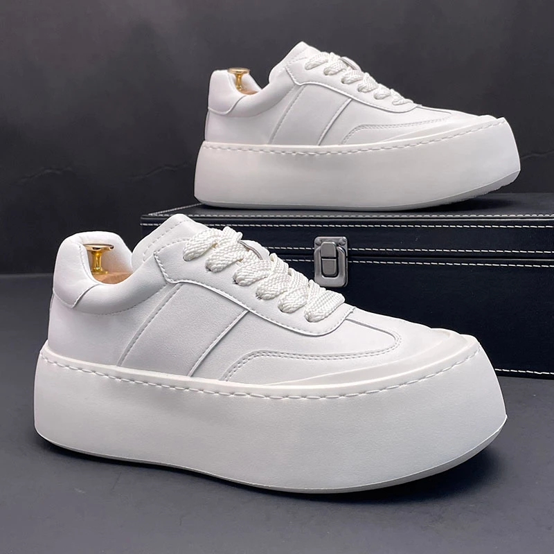 Louis Fordea/路易弗狄休闲鞋男士夏季透气轻男士透气真皮小白鞋