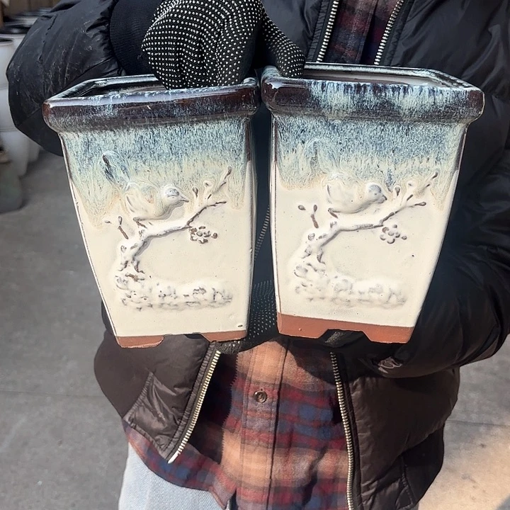 红陶微瑕两个口径14高度19