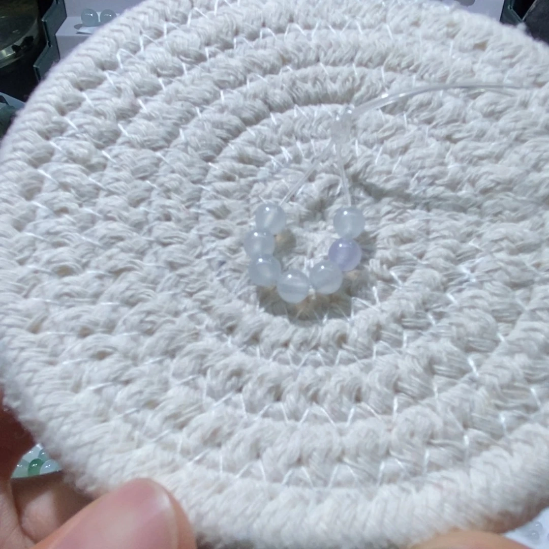 翡翠散珠翡翠冰圆珠 卡5