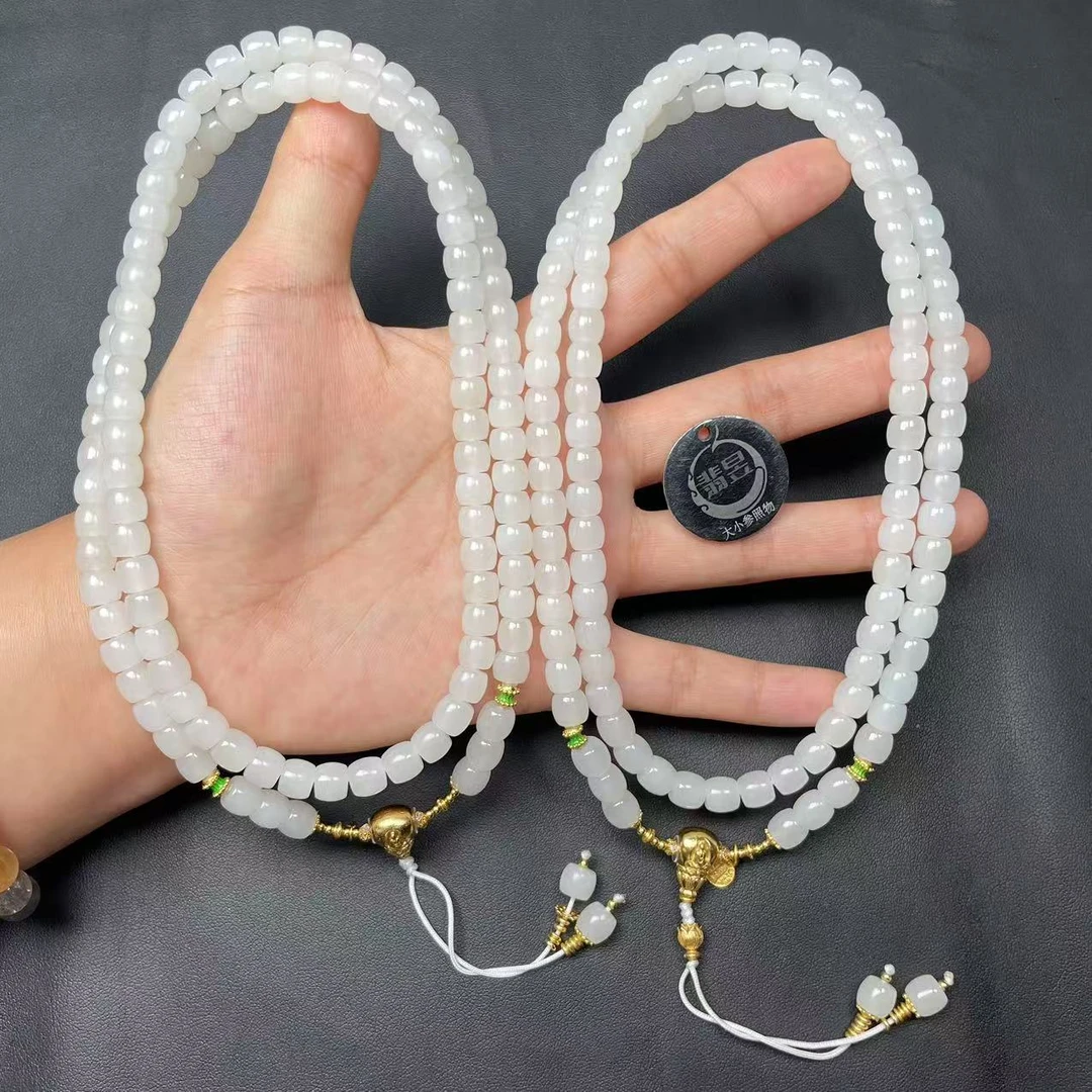 翡昱-N3-39283-74-和田玉珠链颈饰/约6+/约108颗/-多样性发其一-C