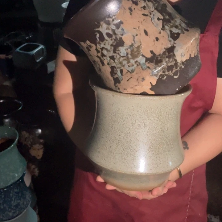 紫砂花盆口20高20正品正品