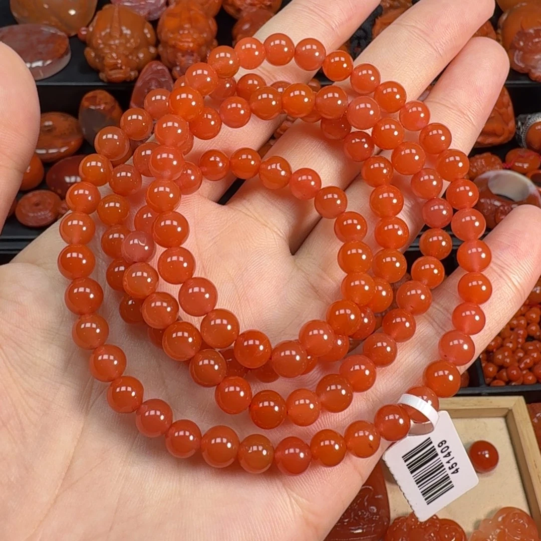 未镶嵌手串6.5mm南红玛瑙