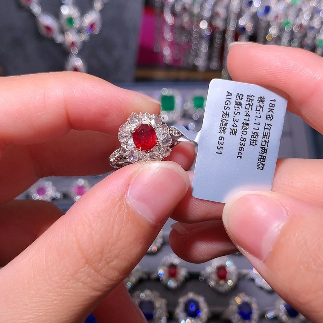 【闪购商品】红宝石戒指18K金镶嵌