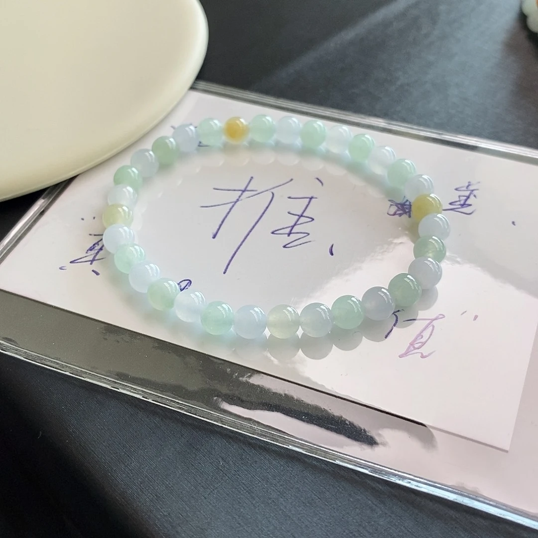 翡翠未镶嵌手链卡5.5