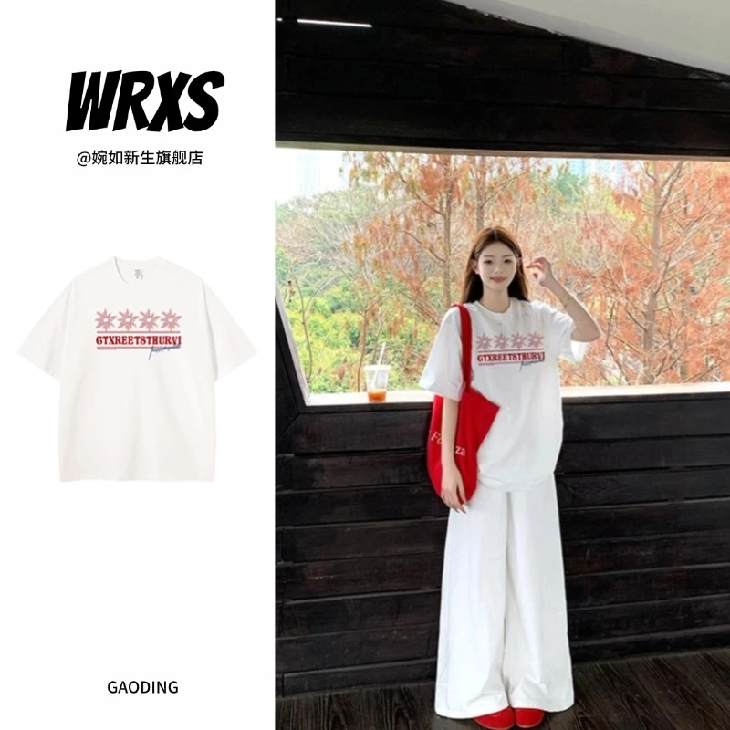 【婉如新生】夏日韩系穿搭纯棉短袖t恤女慵懒休闲独特设计漂亮上衣