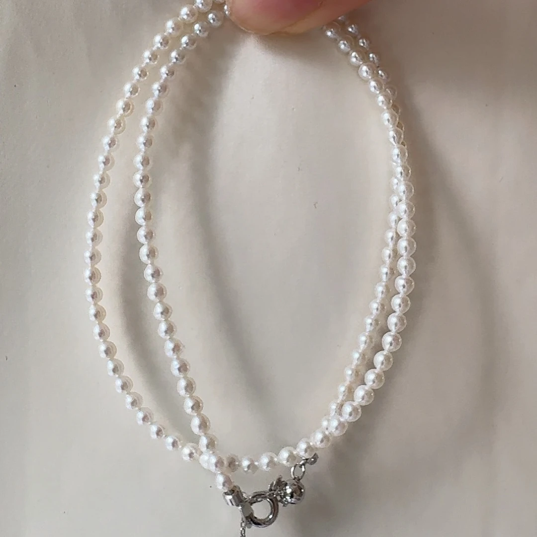 淡水珍珠银S925镶嵌颈饰