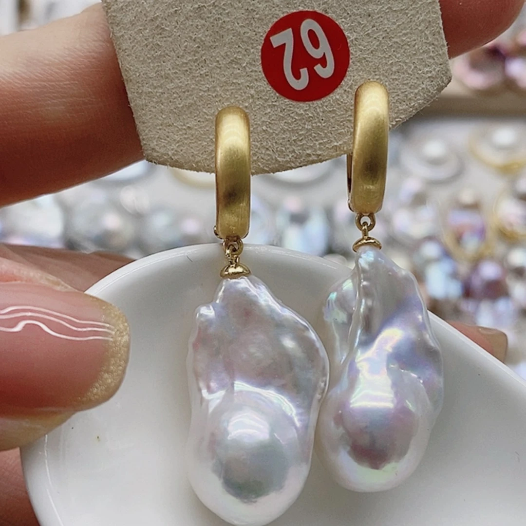 【闪购商品】淡水珍珠耳饰9K金镶嵌