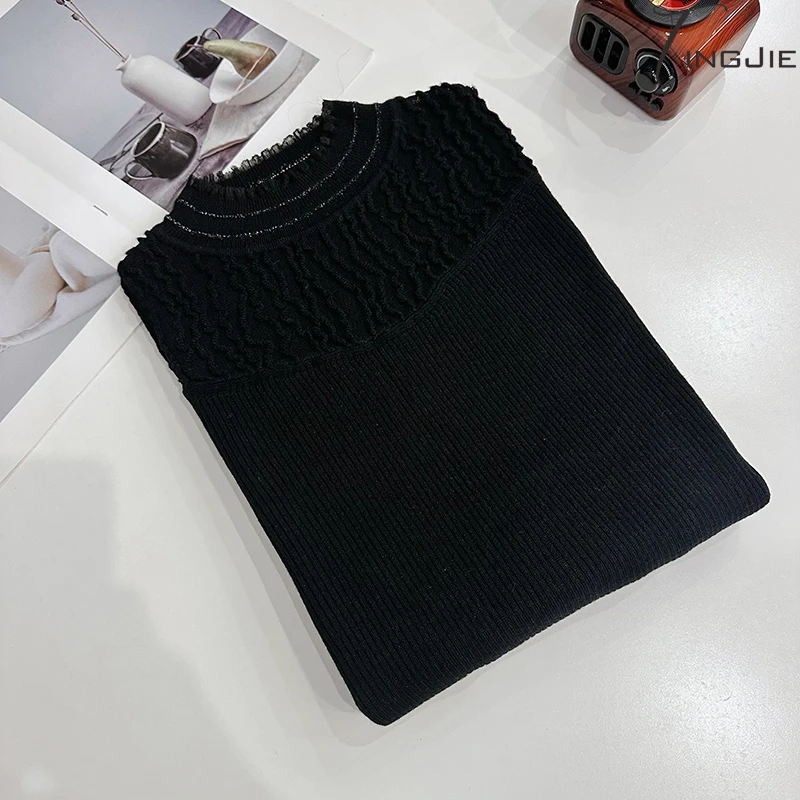 B2365长袖上衣针织毛衣上衣女