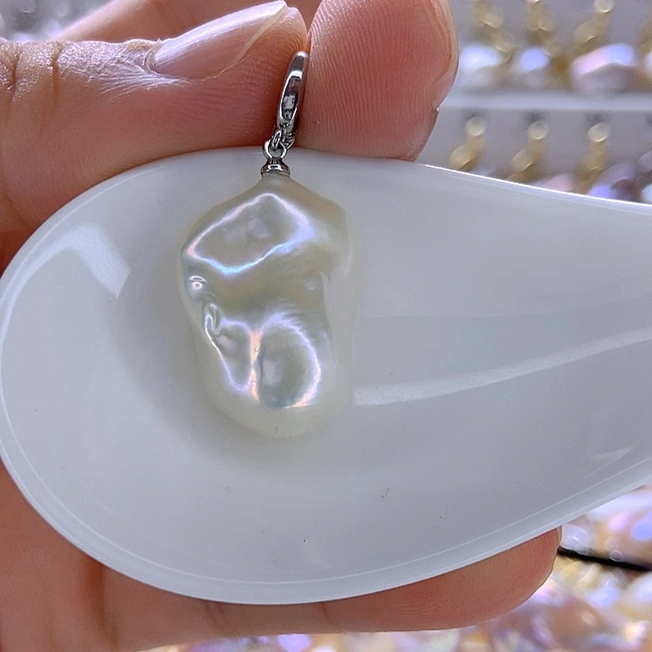 颈饰银S925镶嵌淡水珍珠153