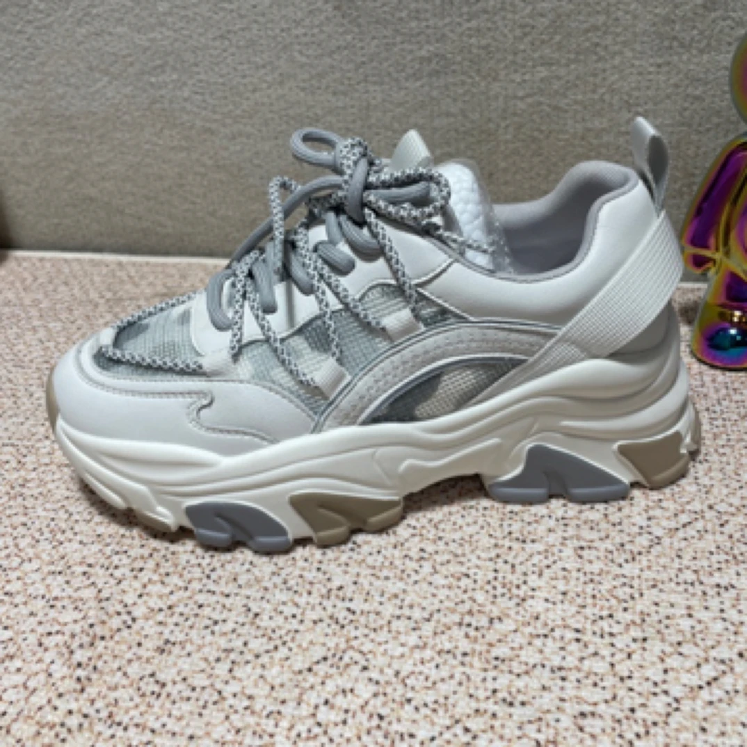 3216-6增高厚底老爹鞋女韩版百搭运动鞋网面休闲小个子鞋子