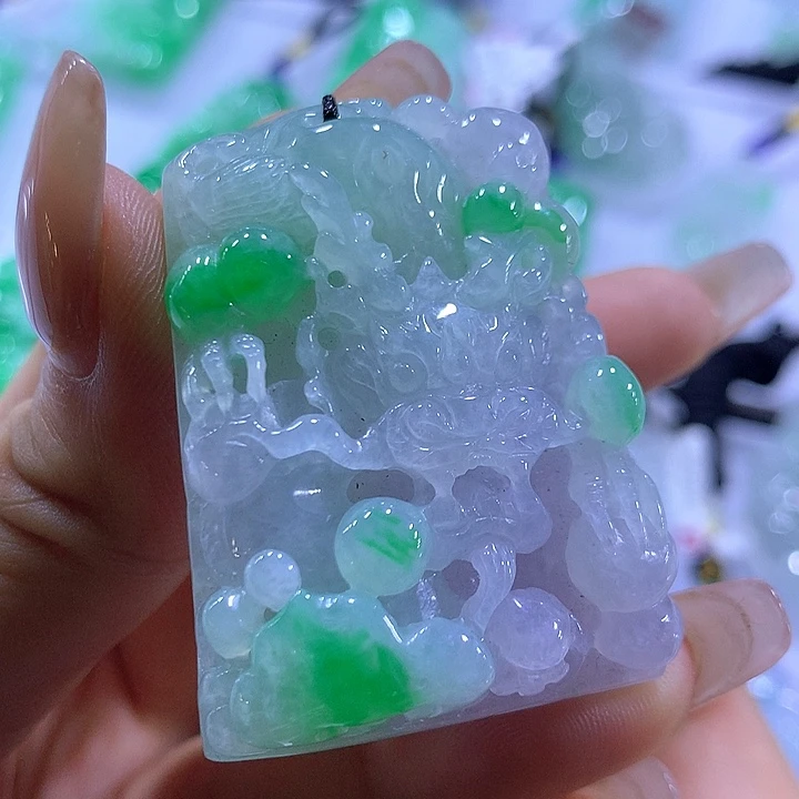 翡翠未镶嵌项链天然翡翠A货吊坠