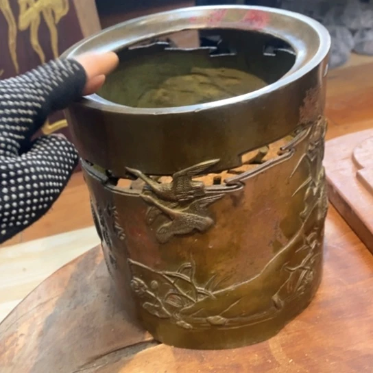 蜜安罐瓷香炉锡茶则C****立