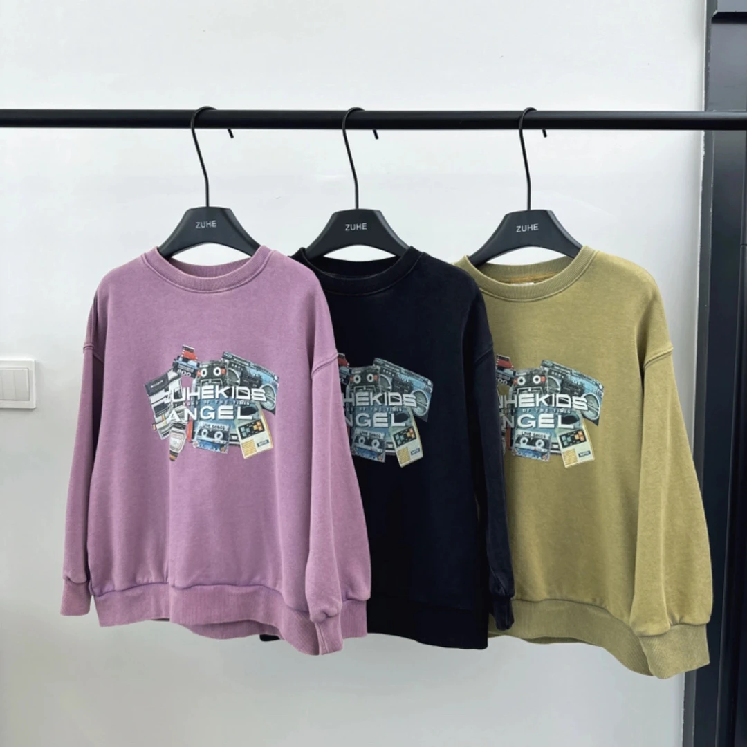 【郭郭童品】印花图案圆领卫衣89653