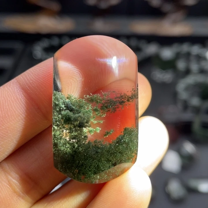 颈饰水晶未镶嵌绿幽灵无事牌定制