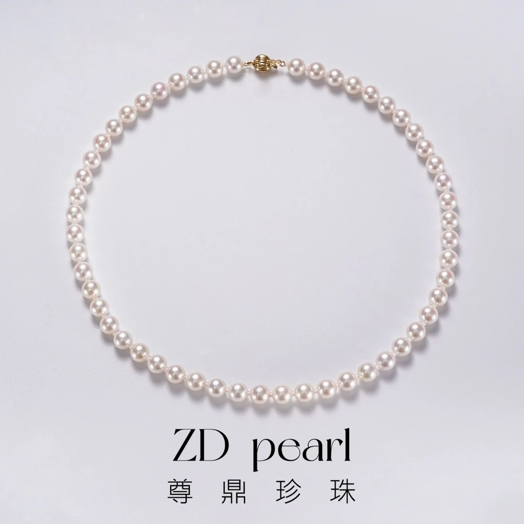 【鸭鸭】尊鼎珍珠-14k海水珍珠中国南珠项链7-8mm