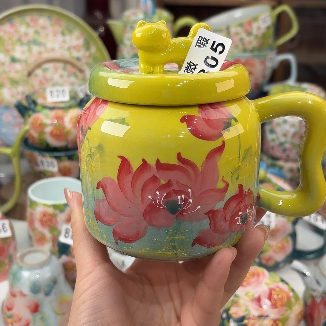 景德镇手绘高温釉下彩陶瓷茶具