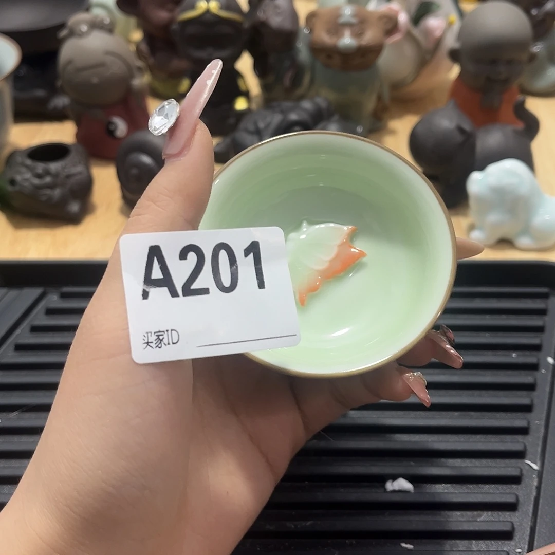 瓷片茶摆件工艺品摆件666