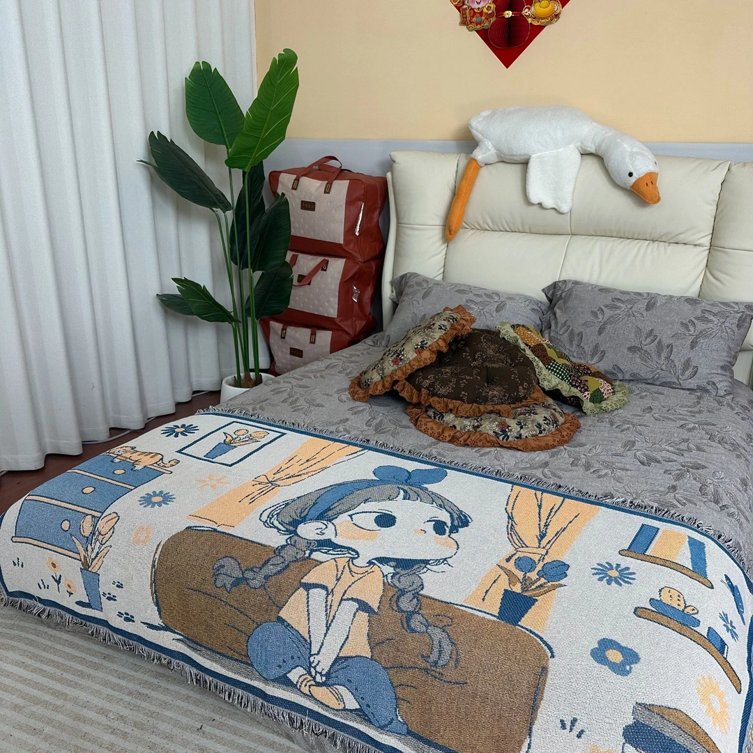 【双人】静雅90*180沙发巾防滑加密升级款沙发巾