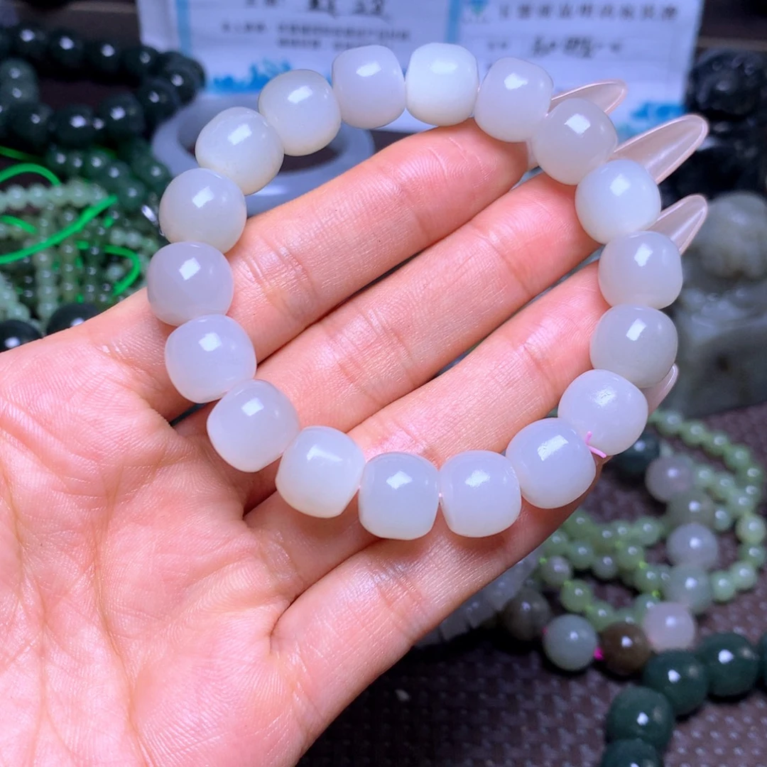 和田玉未镶嵌手串卡12