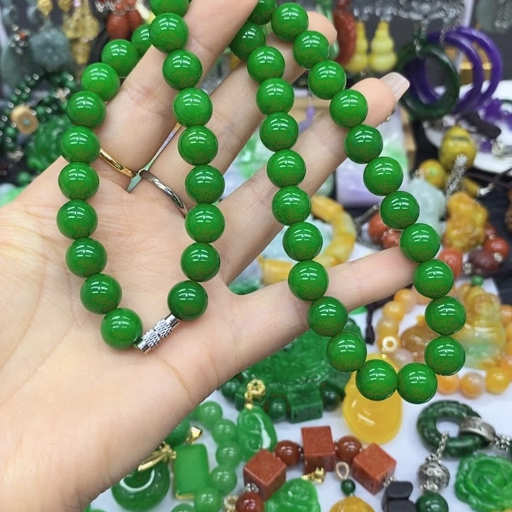 翡翠未镶嵌颈饰项链15
