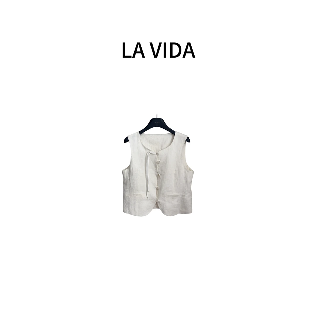 LA VIDA-老钱风松弛感爆表麻料马甲