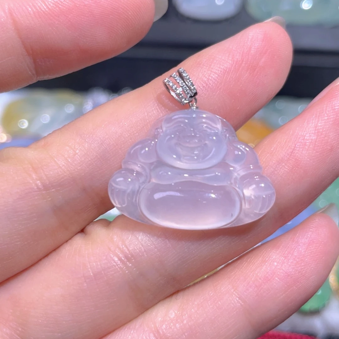 颈饰18K金镶嵌翡翠翡翠