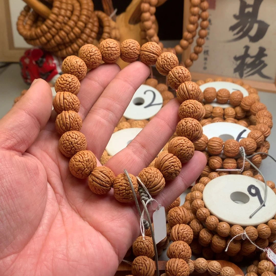 其***实桃核手串1.8雨花石桃核手持