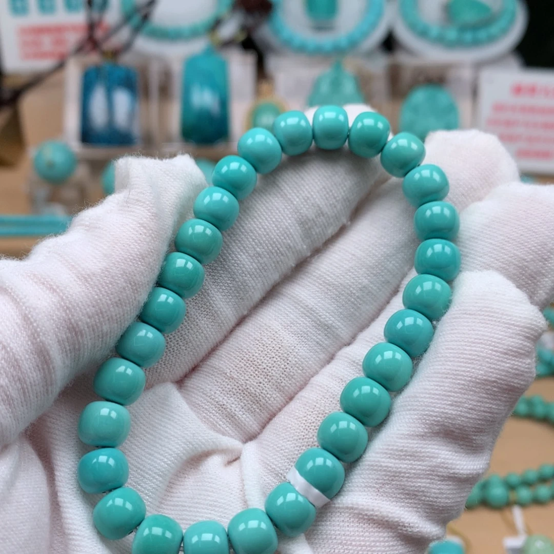 绿松石未镶嵌珠宝奇石7.8mm